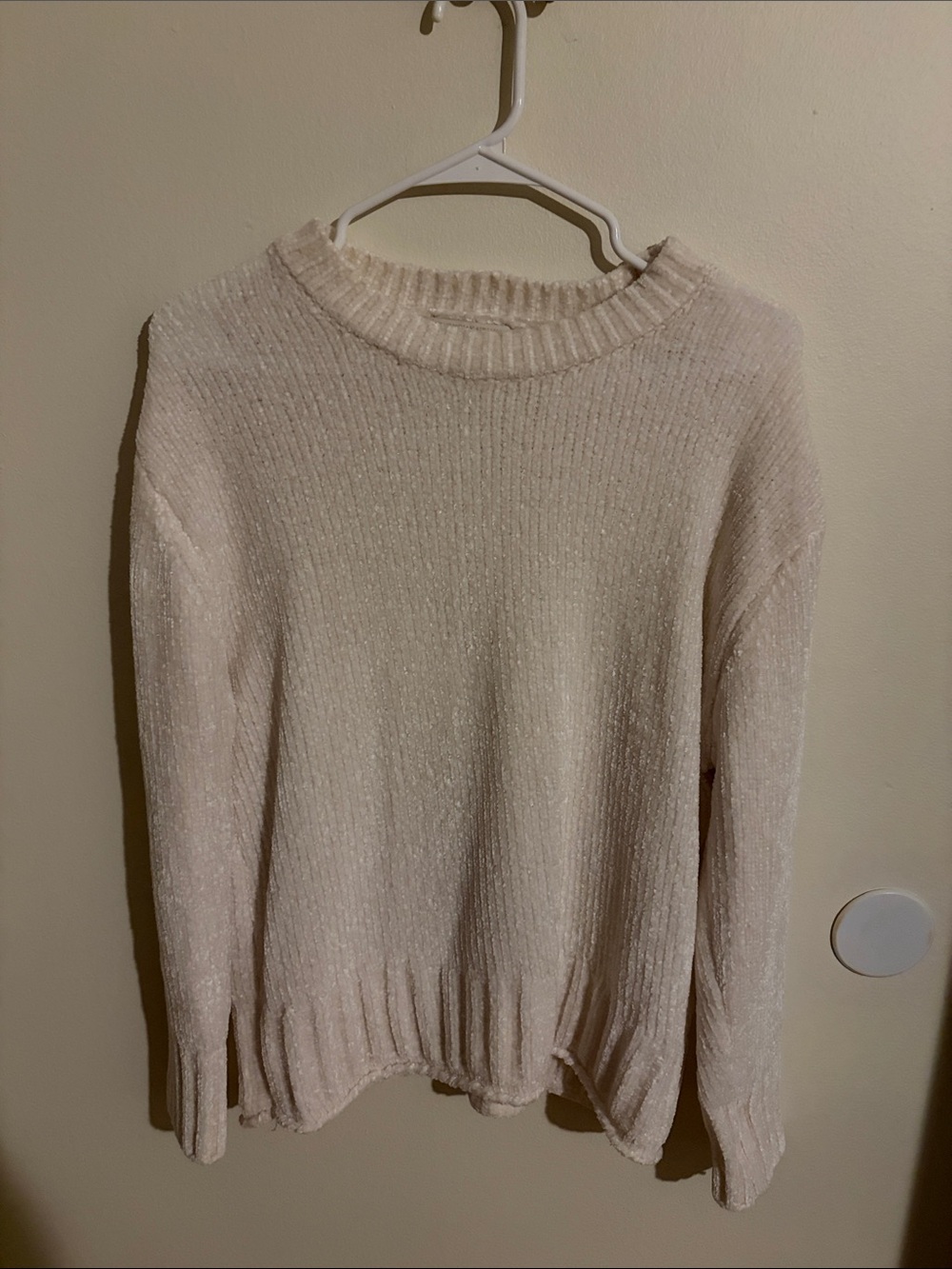 Christian Siriano Cozy Cream Women's Crewneck Sweater
